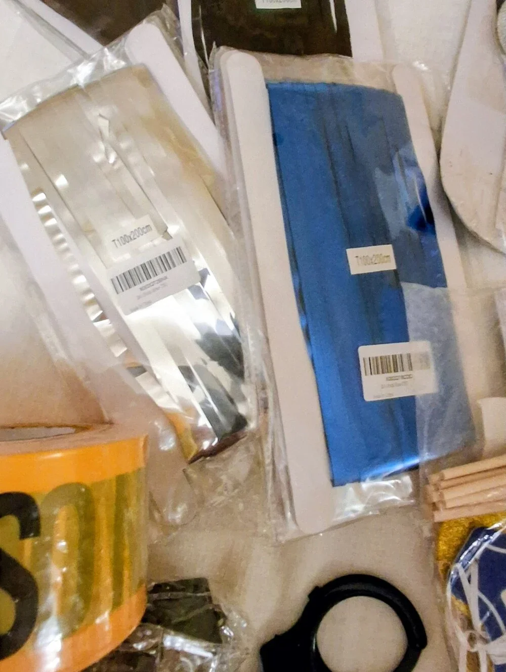 Party Supplies Huge Lot Policeman- Badges Handcuffs, Crime Tape, Flags, Banners